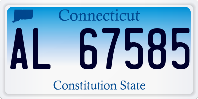 CT license plate AL67585