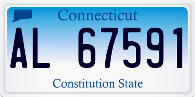 CT license plate AL67591