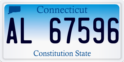 CT license plate AL67596
