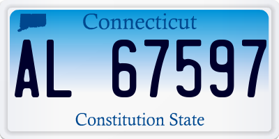 CT license plate AL67597