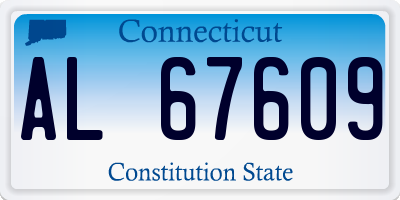 CT license plate AL67609