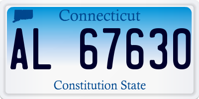 CT license plate AL67630