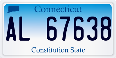 CT license plate AL67638