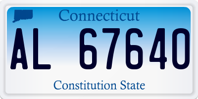 CT license plate AL67640