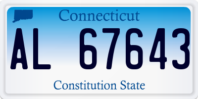 CT license plate AL67643
