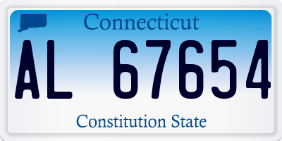 CT license plate AL67654