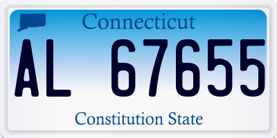 CT license plate AL67655