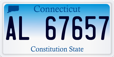 CT license plate AL67657