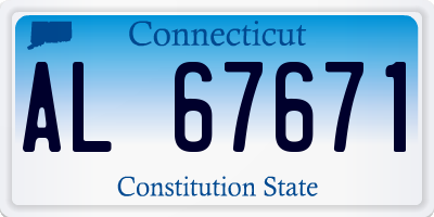 CT license plate AL67671