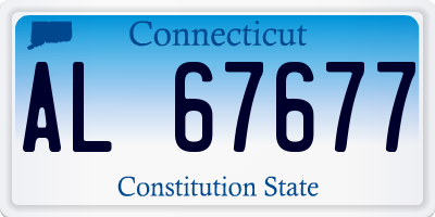 CT license plate AL67677
