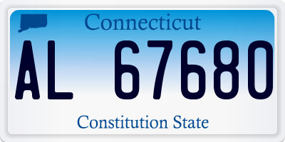 CT license plate AL67680