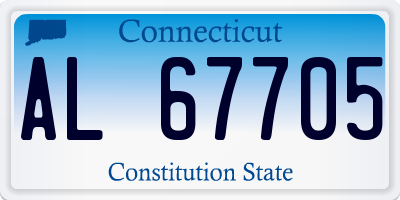 CT license plate AL67705