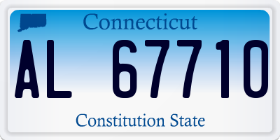CT license plate AL67710