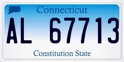 CT license plate AL67713