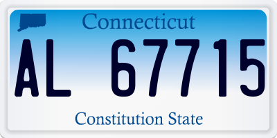 CT license plate AL67715