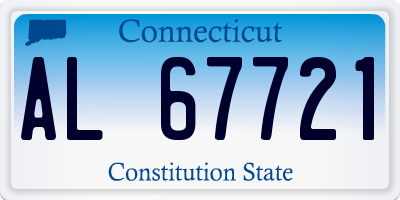 CT license plate AL67721