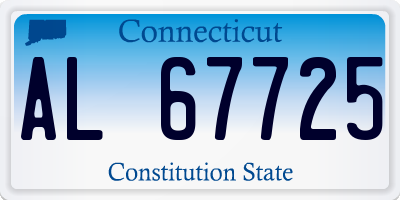 CT license plate AL67725