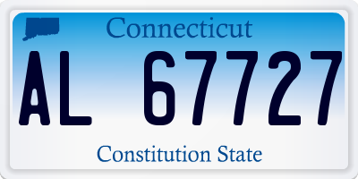 CT license plate AL67727