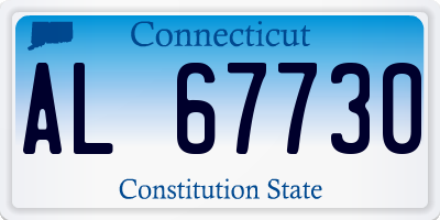 CT license plate AL67730
