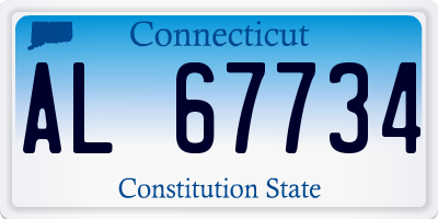 CT license plate AL67734
