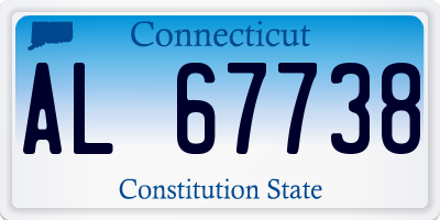 CT license plate AL67738