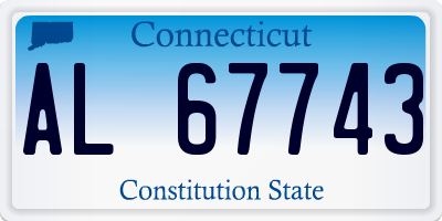 CT license plate AL67743