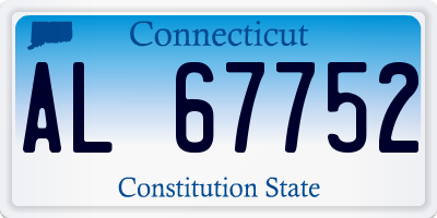 CT license plate AL67752