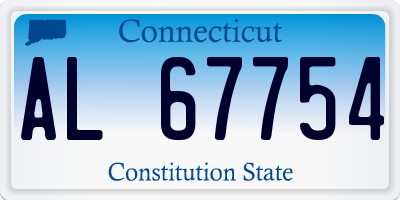 CT license plate AL67754