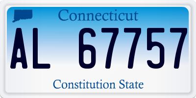 CT license plate AL67757