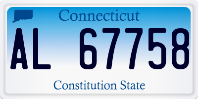 CT license plate AL67758