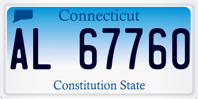 CT license plate AL67760