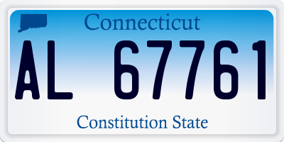 CT license plate AL67761