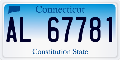CT license plate AL67781