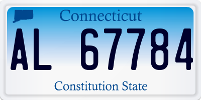 CT license plate AL67784