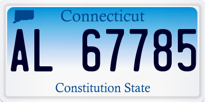 CT license plate AL67785