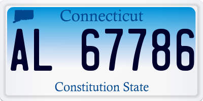CT license plate AL67786