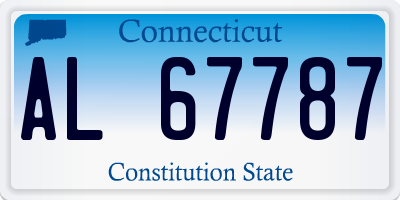 CT license plate AL67787