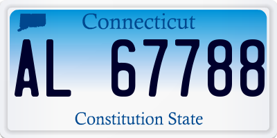 CT license plate AL67788