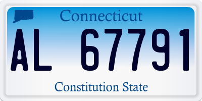 CT license plate AL67791