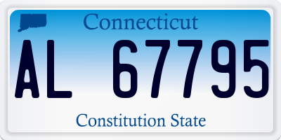 CT license plate AL67795