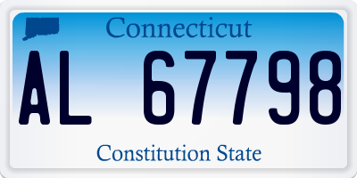 CT license plate AL67798