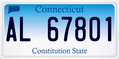 CT license plate AL67801