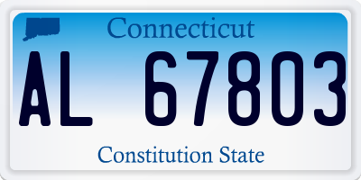 CT license plate AL67803