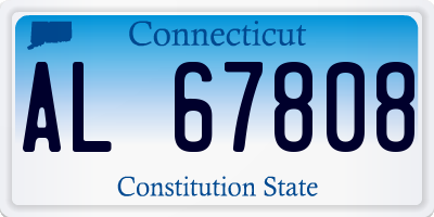 CT license plate AL67808