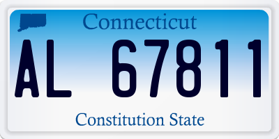 CT license plate AL67811