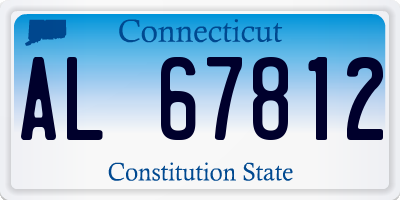 CT license plate AL67812