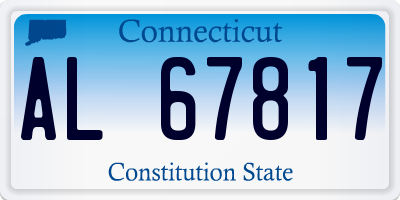 CT license plate AL67817