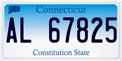 CT license plate AL67825