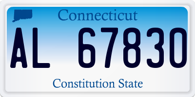 CT license plate AL67830