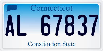 CT license plate AL67837